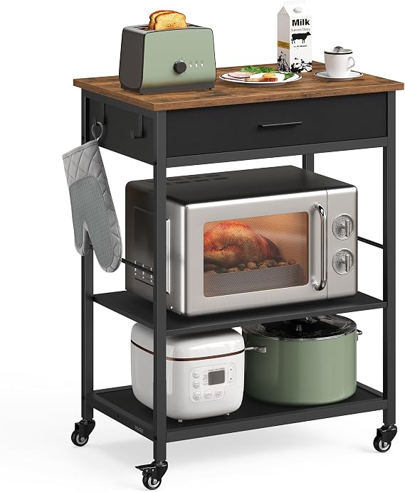 VASAGLE Rolling Kitchen Island